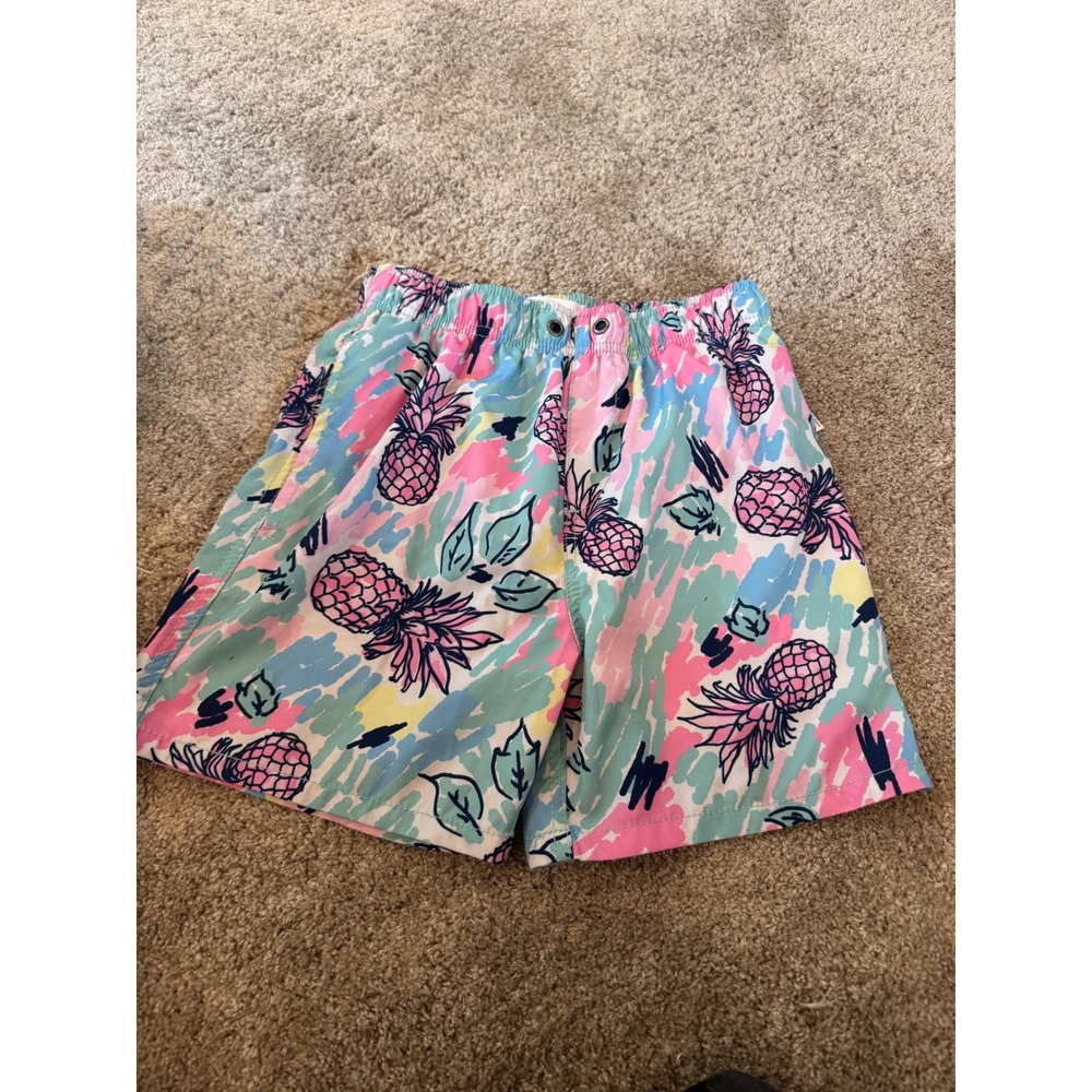 Vintage Summer Boys Swim Trunks Size 10 Multicolor Pineapple Board Short